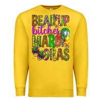 Lemon Bead up bitches it's Mardi Gras Premium Sweatshirt - HowdyJamesFarm