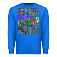 True Royal Bead up bitches it's Mardi Gras Premium Sweatshirt - HowdyJamesFarm