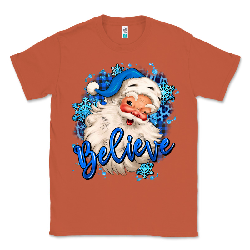 Believe Winter Christmas Santa Claus Classic Tee by MaliasSmallBusiness | Teevron