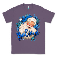 Lavender believe winter christmas santa claus Classic Tee - MaliasSmallBusiness