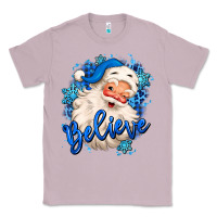 Lilac believe winter christmas santa claus Classic Tee - MaliasSmallBusiness