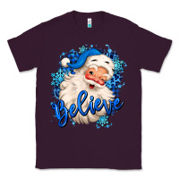 Plum believe winter christmas santa claus Classic Tee - MaliasSmallBusiness