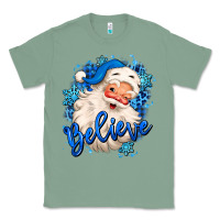 Sage believe winter christmas santa claus Classic Tee - MaliasSmallBusiness