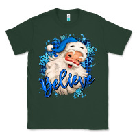 Sports Green believe winter christmas santa claus Classic Tee - MaliasSmallBusiness