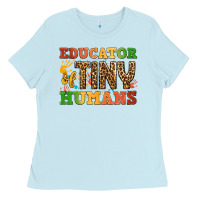 Baby Blue educator of tiny humans Ladies Tee - BundleAndBundleShop