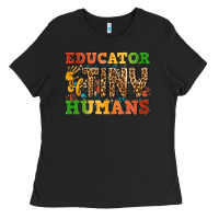 Black educator of tiny humans Ladies Tee - BundleAndBundleShop