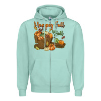 Seafoam Happy Fall Y'all Zipper Hoodie - texasbilliewilder
