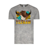 Cloud Rock yeehaw bull skull Vintage Tee - NancyCooperArtShop
