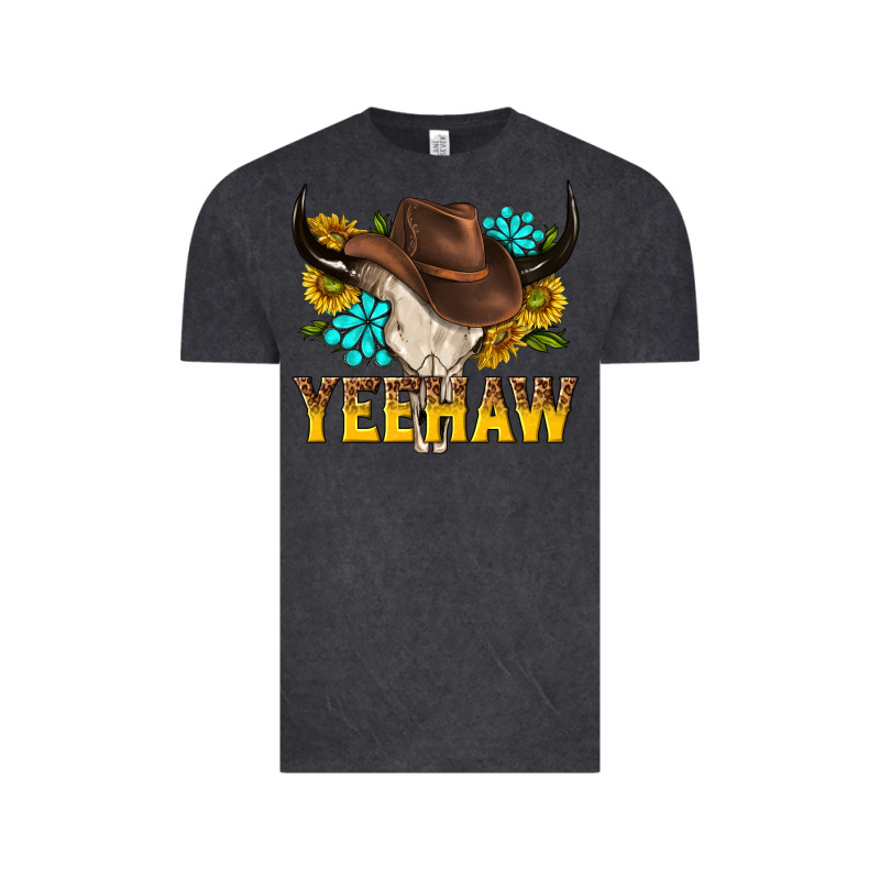 Yeehaw Bull Skull Vintage Tee by NancyCooperArtShop | Teevron