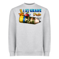 Heather Grey 1 st grade dude Heavyweight Sweatshirt - BundleAndBundleShop