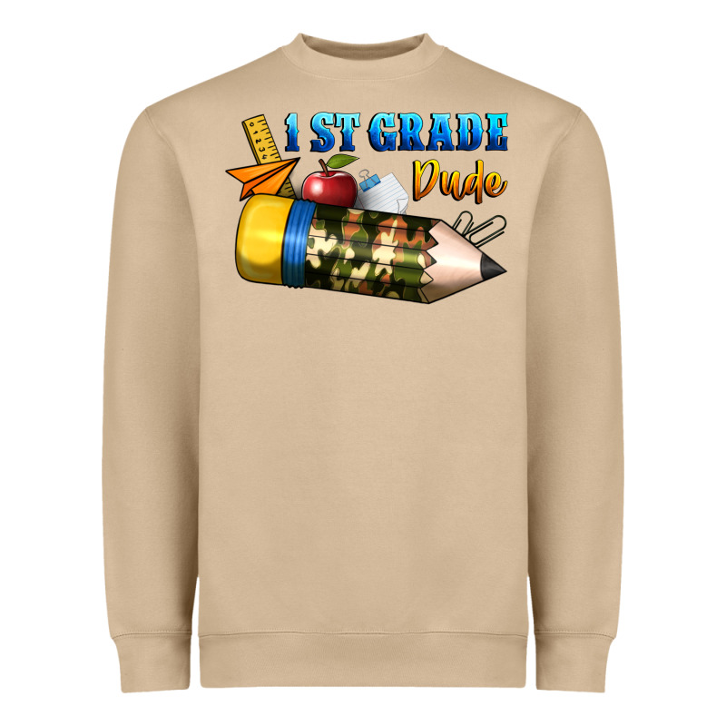 1 St Grade Dude Heavyweight Sweatshirt by BundleAndBundleShop | Teevron