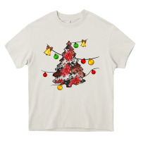 Cream Christmas trees lights Heavy Core Tee - JahusDesignShop