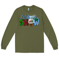 Army Green let it snow Long Sleeve Tee - BundleAndBundleShop