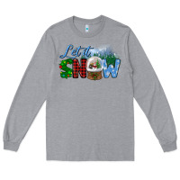 Heather Grey let it snow Long Sleeve Tee - BundleAndBundleShop