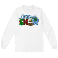 White let it snow Long Sleeve Tee - BundleAndBundleShop