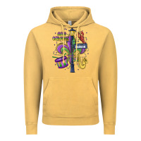 Vintage Mustard new orleans mardi gras streets Vintage Hoodie - MaliasSmallBusiness