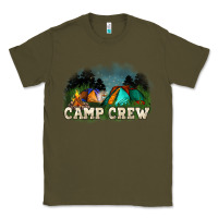 Army Green camp crew Classic Tee - NancyCooperArtShop