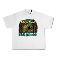 Lunar Rock life is good in the woods Urban Heavy Tee - NancyCooperArtShop