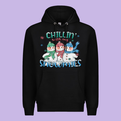 Chillin With My Snowmies Premium Hoodie Designed By Cowgirlartshop