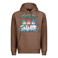 Chestnut chillin with my snowmies Premium Hoodie - CowGirlArtShop