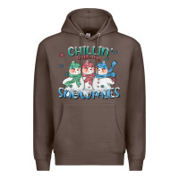 Coffee chillin with my snowmies Premium Hoodie - CowGirlArtShop