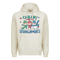 Oatmeal Heather chillin with my snowmies Premium Hoodie - CowGirlArtShop