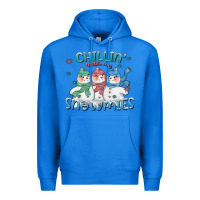 True Royal chillin with my snowmies Premium Hoodie - CowGirlArtShop