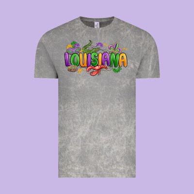 Mardi Gras Louisiana Vintage Tee Designed By Maliassmallbusiness