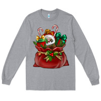 Heather Grey christmas santa claus bag Long Sleeve Tee - BundleAndBundleShop