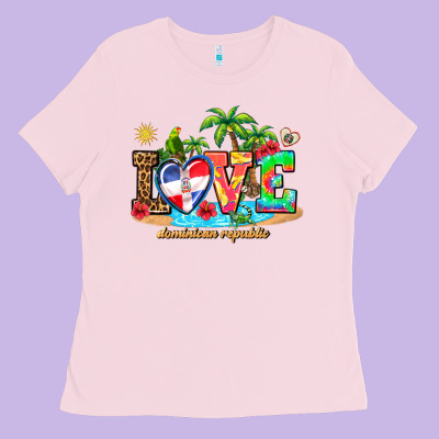 Love Dominican Republic Ladies Tee Designed By Adodesignshop