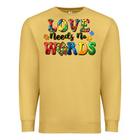 Antique Gold Love needs no words Premium Sweatshirt - CowGirlArtShop