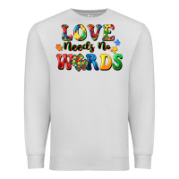 Dove Grey Love needs no words Premium Sweatshirt - CowGirlArtShop