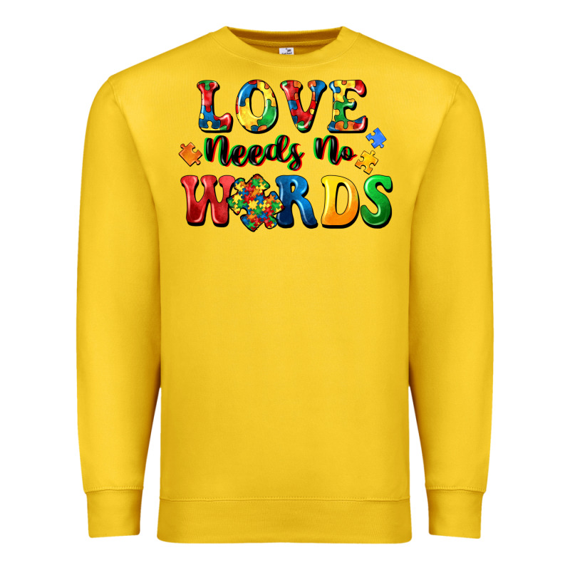 Love Needs No Words Premium Sweatshirt by CowGirlArtShop | Teevron