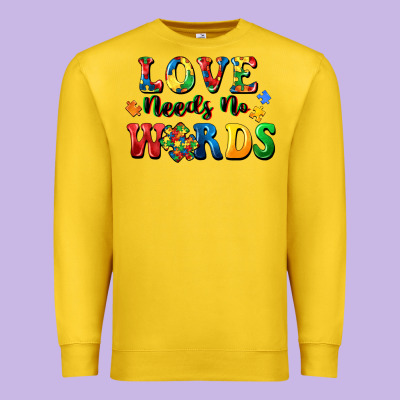 Love Needs No Words Premium Sweatshirt Designed By Cowgirlartshop