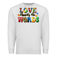 Oatmeal Heather Love needs no words Premium Sweatshirt - CowGirlArtShop