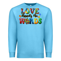 Ocean Blue Love needs no words Premium Sweatshirt - CowGirlArtShop