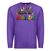 Purple Love needs no words Premium Sweatshirt - CowGirlArtShop