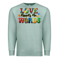 Seafoam Love needs no words Premium Sweatshirt - CowGirlArtShop