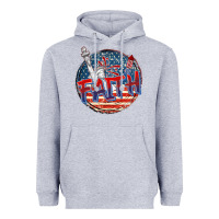 Heather Grey faith usa Heavyweight Hoodie - CowGirlArtShop