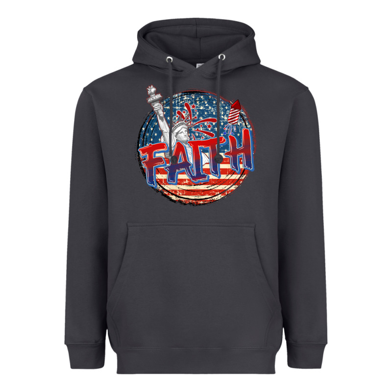 Faith Usa Heavyweight Hoodie by CowGirlArtShop | Teevron