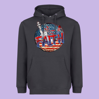 Faith Usa Heavyweight Hoodie Designed By Cowgirlartshop