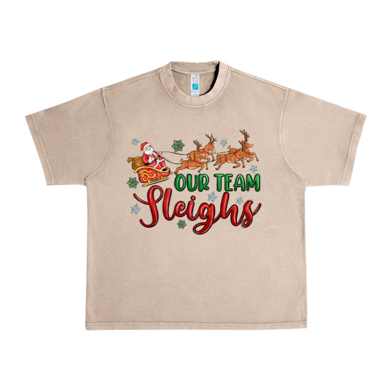 Our Team Sleigh Urban Heavy Tee by MaliasSmallBusiness | Teevron