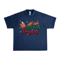 Navy our team sleigh Urban Heavy Tee - MaliasSmallBusiness