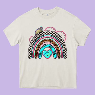 Race Rainbow Heavy Core Tee Designed By Adodesignshop
