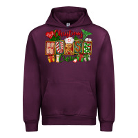 Mauve Wine Christmas Nurse Crew Urban Hoodie - FaDigitalArtStudio