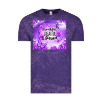 Cloud Purple thankful greatful blessed Vintage Tee - NancyCooperArtShop