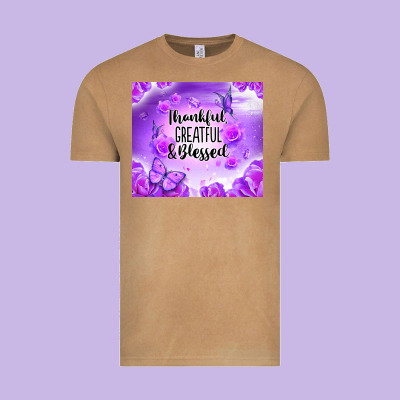Thankful Greatful Blessed Vintage Tee Designed By Nancycooperartshop
