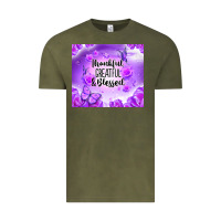 Vintage Olive thankful greatful blessed Vintage Tee - NancyCooperArtShop