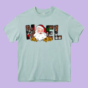 Santa Noel Heavy Core Tee Designed By Jahusdesignshop