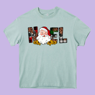 Santa Noel Heavy Core Tee Designed By Jahusdesignshop